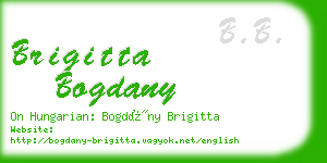 brigitta bogdany business card